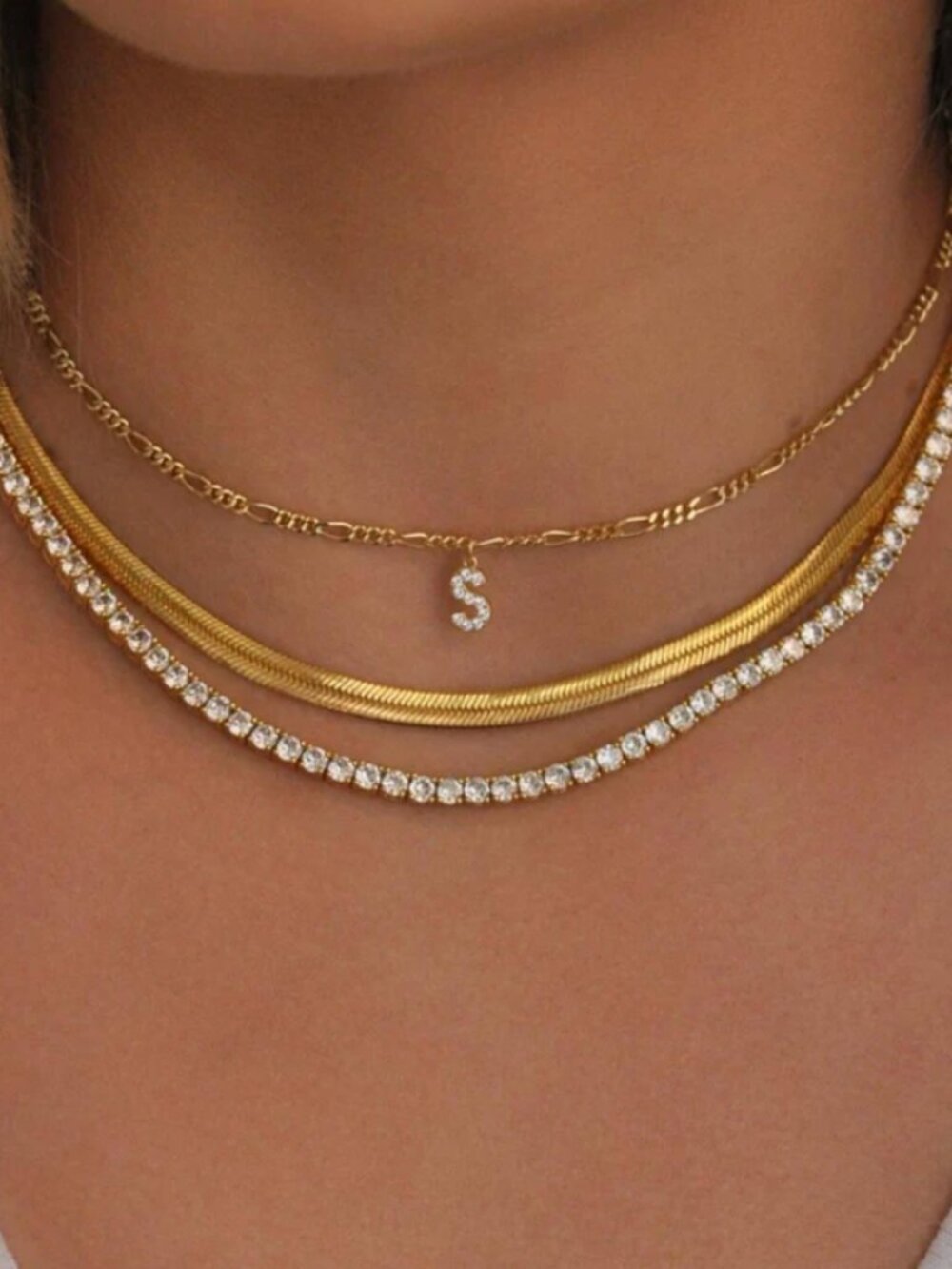 V the Label "K" Tiny Letter Choker